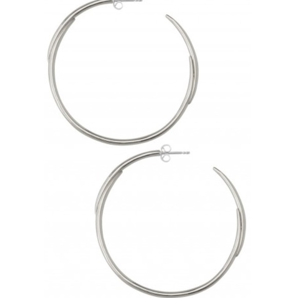 :: S&D Signature SIlver Hoops Sterling Silver - Picture 5 of 5